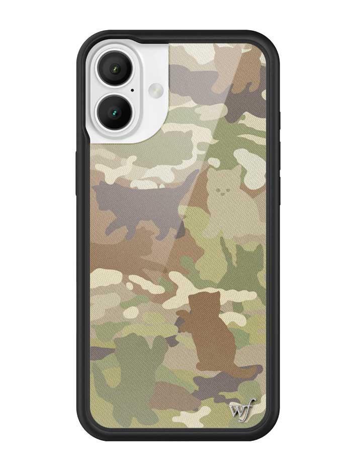 Wildflower Cat Camo iPhone Case