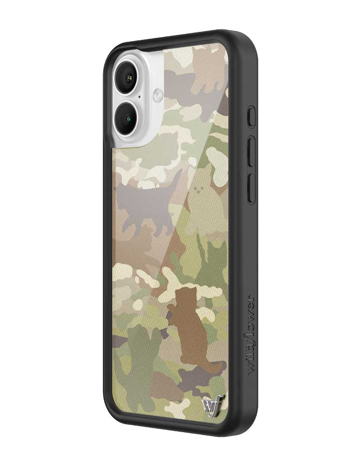Wildflower Cat Camo iPhone Case