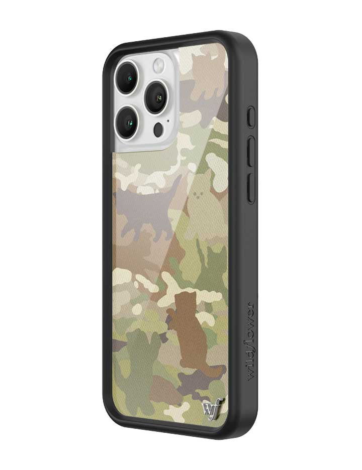 Wildflower Cat Camo iPhone Case