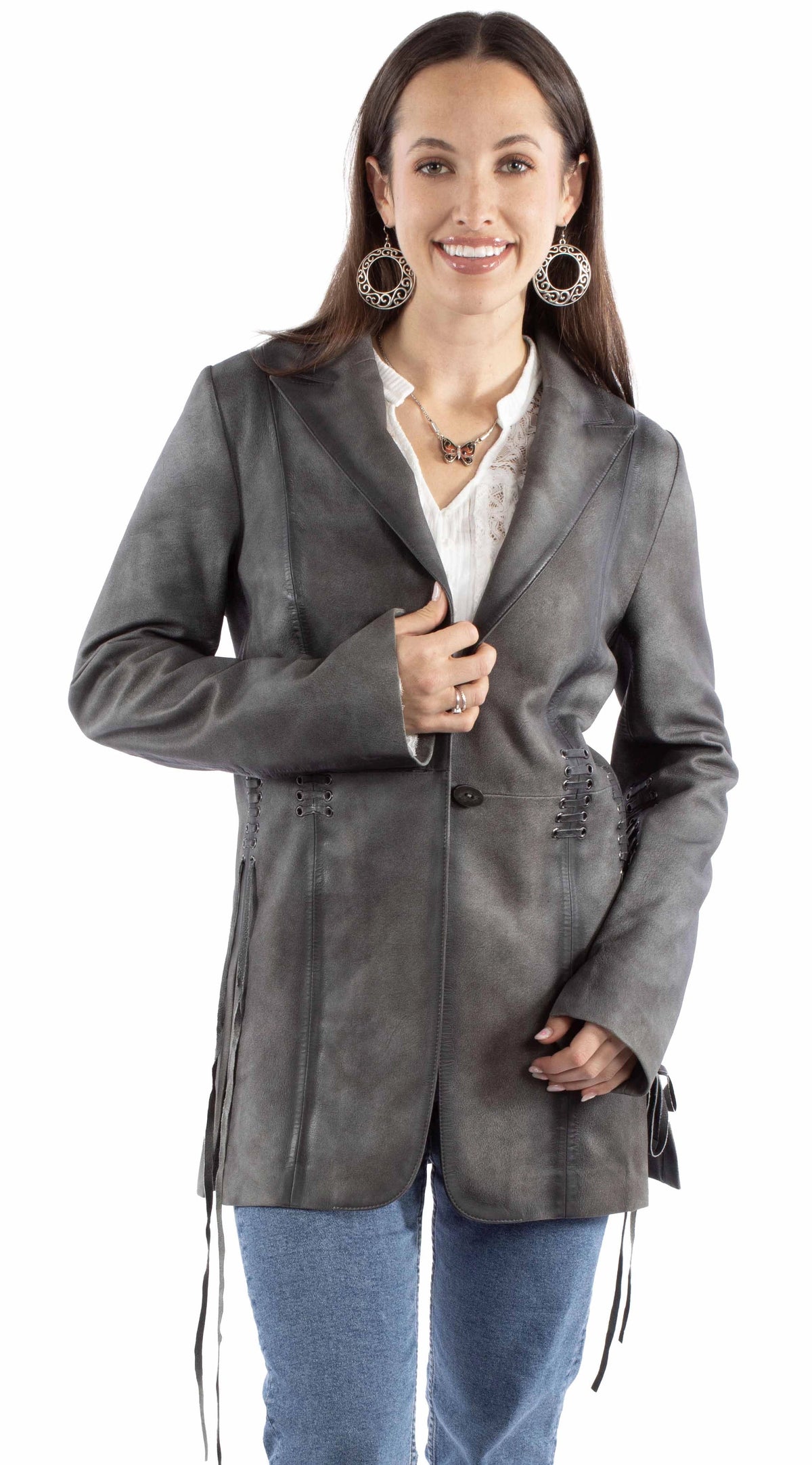 Scully Vintage Lacing - Women's Leather Jacket