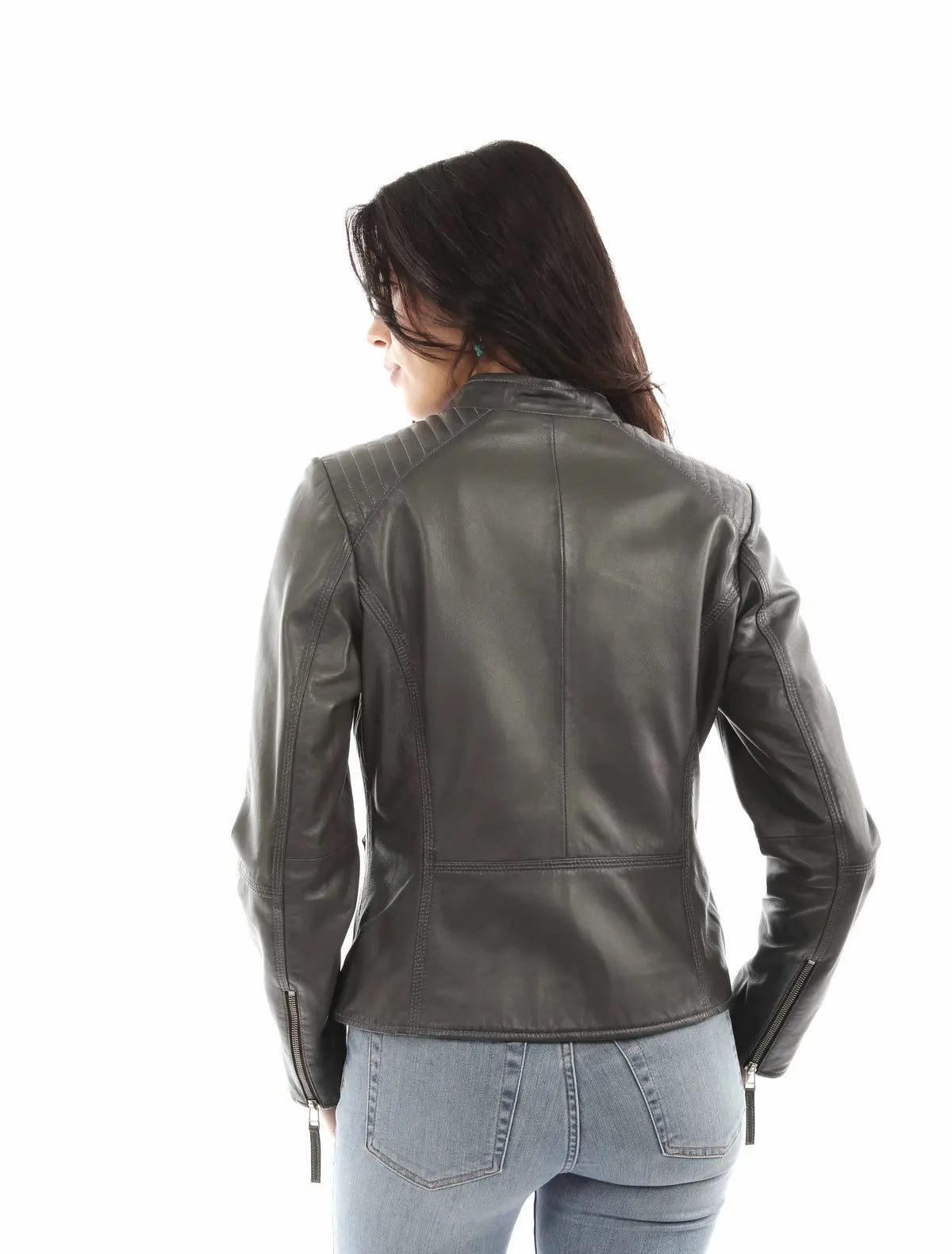 Scully Quilted Shoulders - Women's Leather Jacket