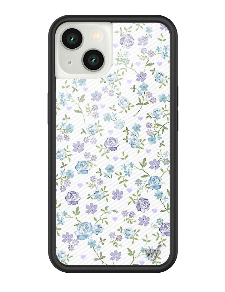 Wildflower Lilac and Blue Floral iPhone Case