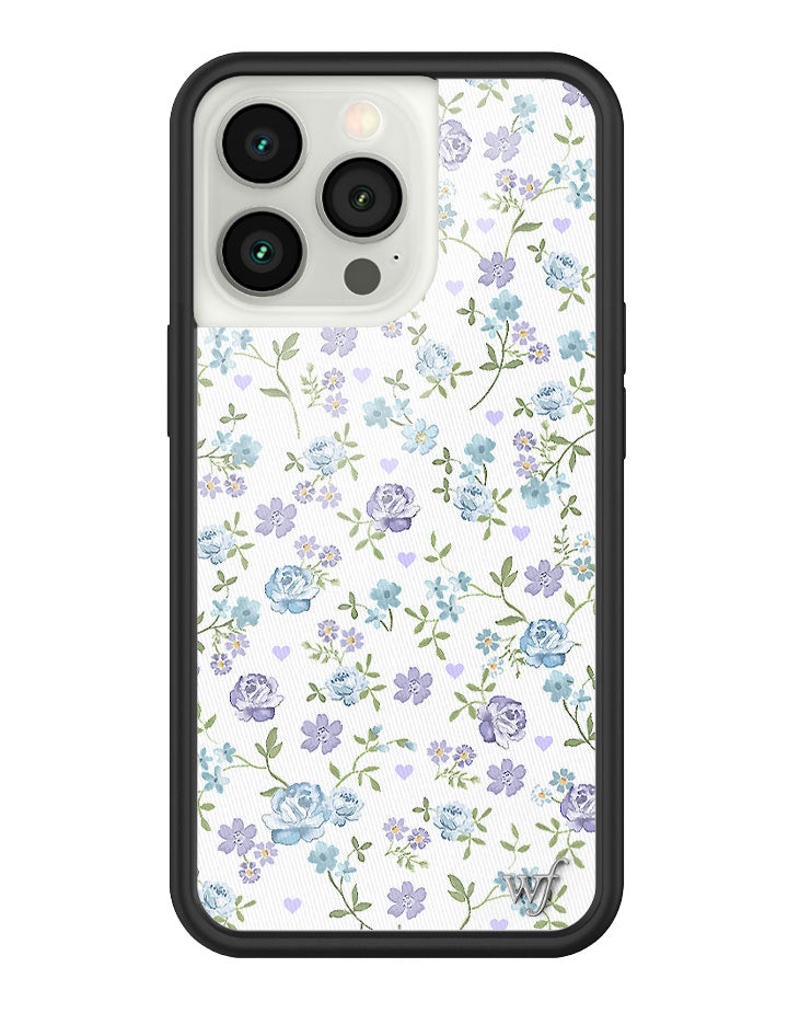 Wildflower Lilac and Blue Floral iPhone Case