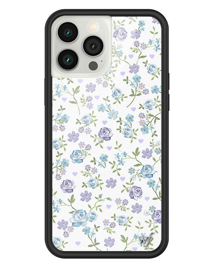 Wildflower Lilac and Blue Floral iPhone Case