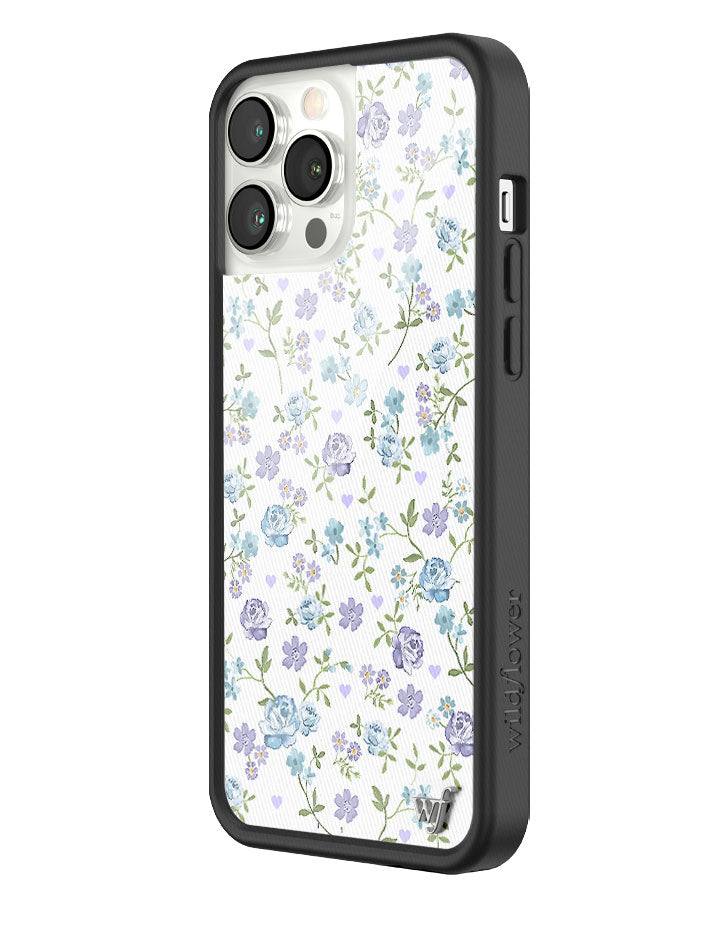 Wildflower Lilac and Blue Floral iPhone Case