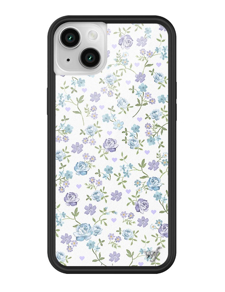 Wildflower Lilac and Blue Floral iPhone Case