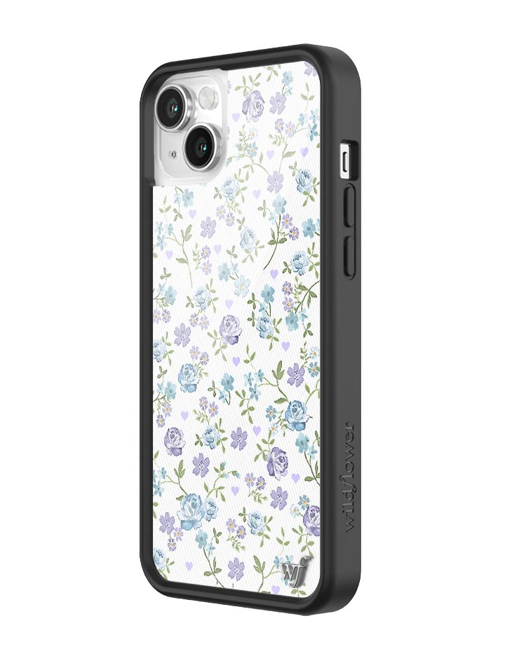 Wildflower Lilac and Blue Floral iPhone Case
