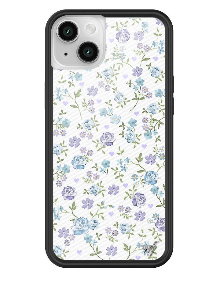Wildflower Lilac and Blue Floral iPhone Case