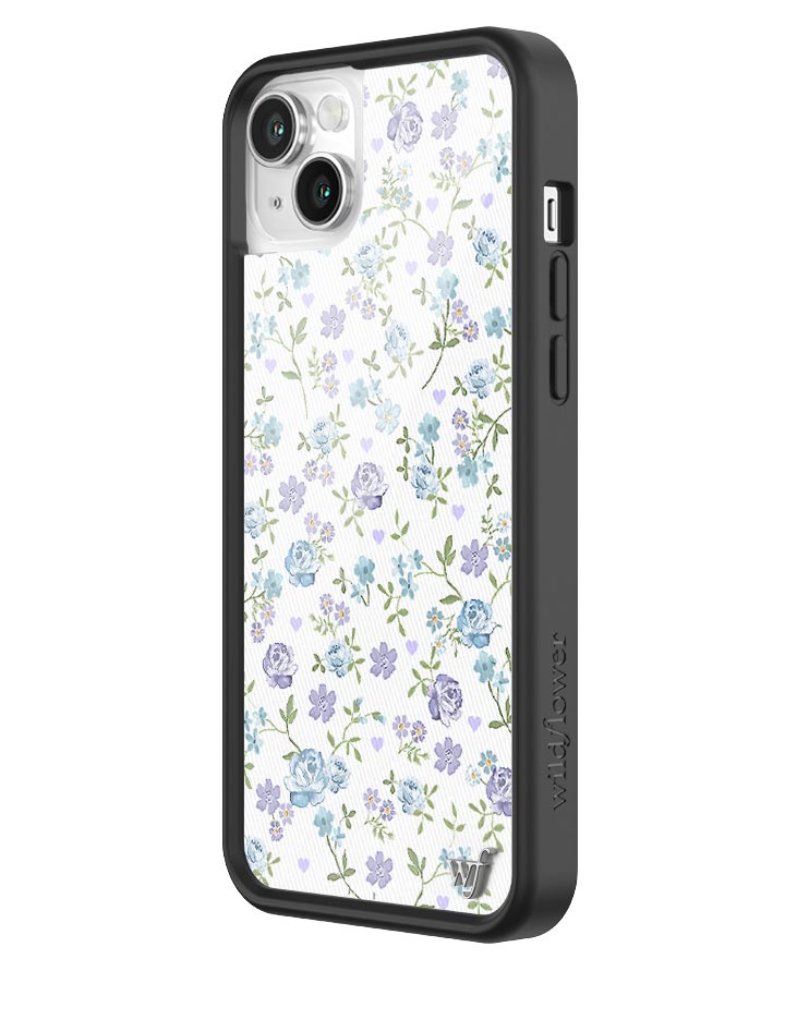 Wildflower Lilac and Blue Floral iPhone Case