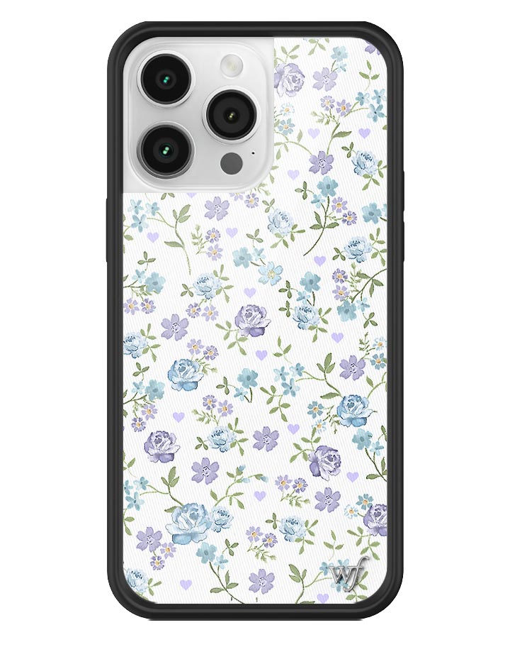 Wildflower Lilac and Blue Floral iPhone Case