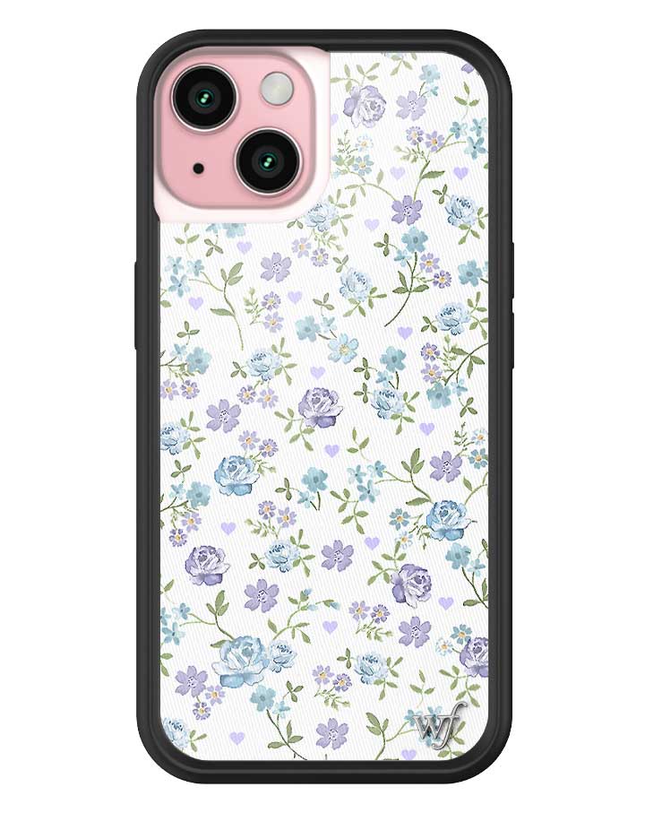 Wildflower Lilac and Blue Floral iPhone Case