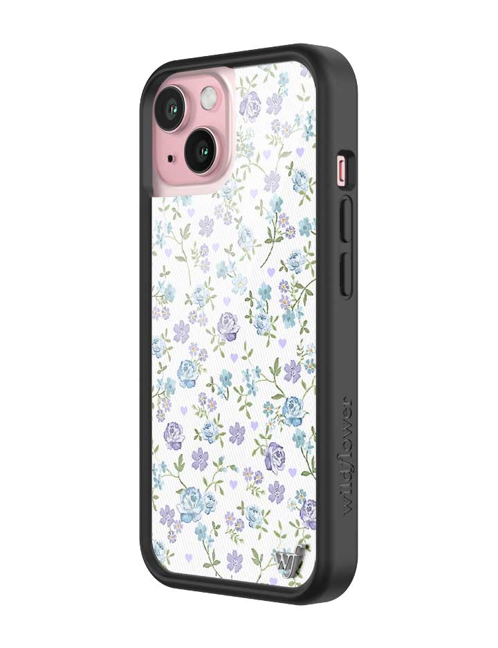 Wildflower Lilac and Blue Floral iPhone Case