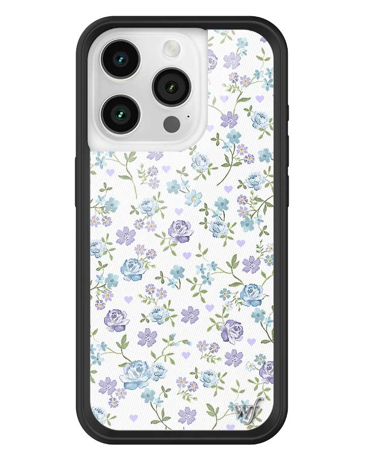 Wildflower Lilac and Blue Floral iPhone Case