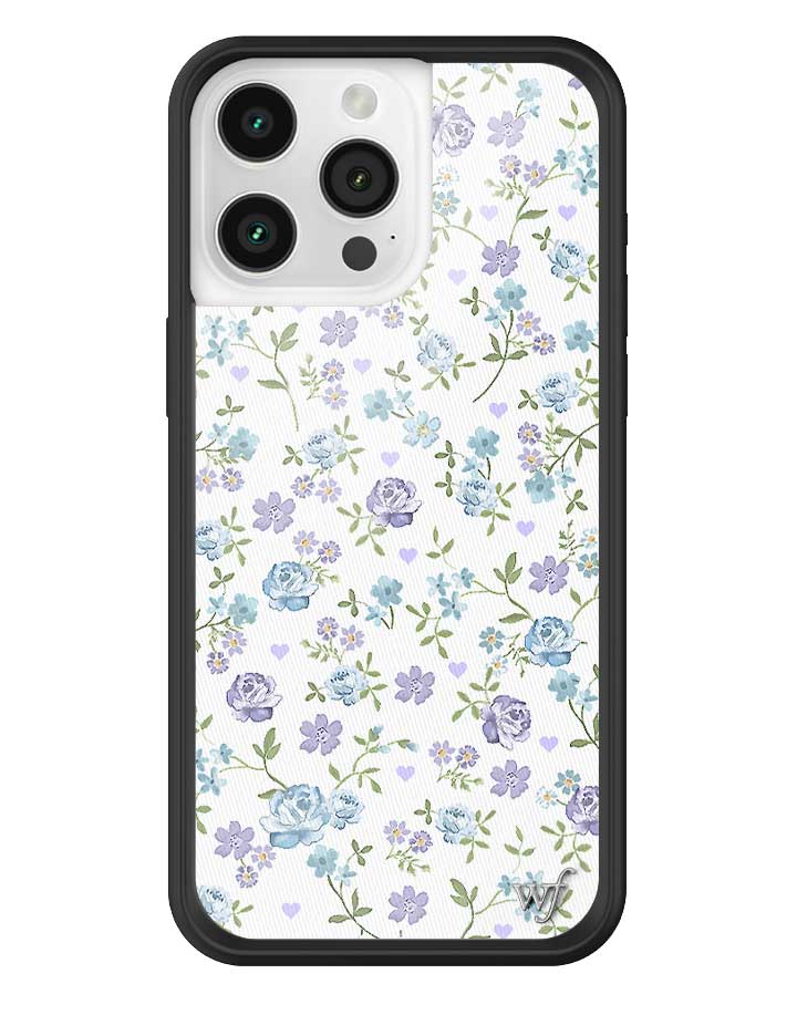 Wildflower Lilac and Blue Floral iPhone Case