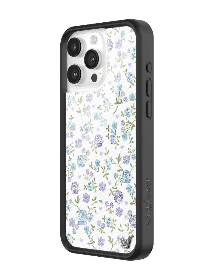 Wildflower Lilac and Blue Floral iPhone Case