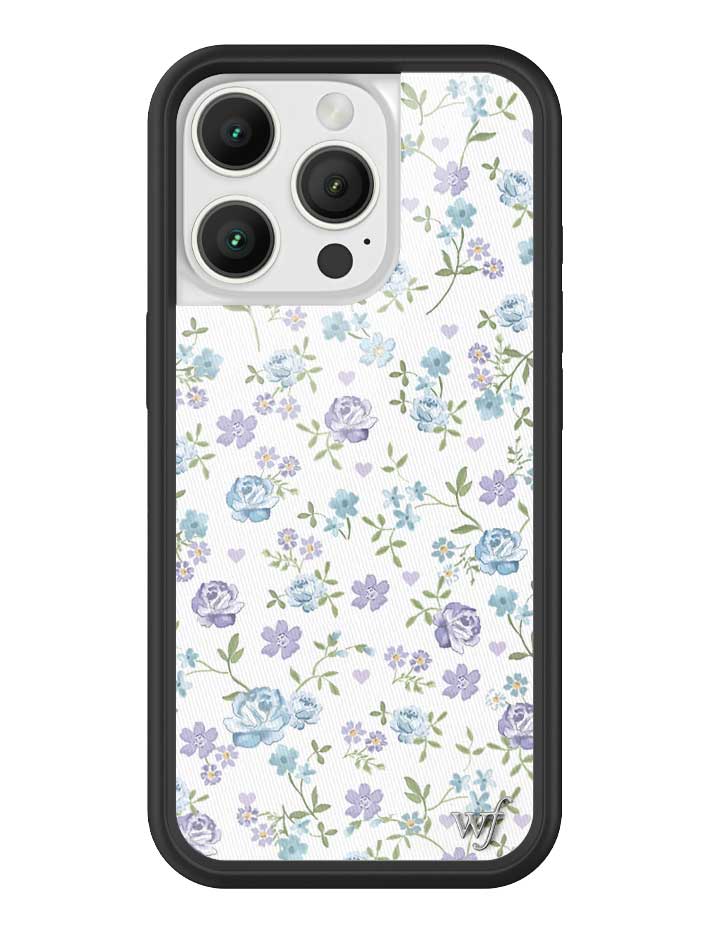 Wildflower Lilac and Blue Floral iPhone Case