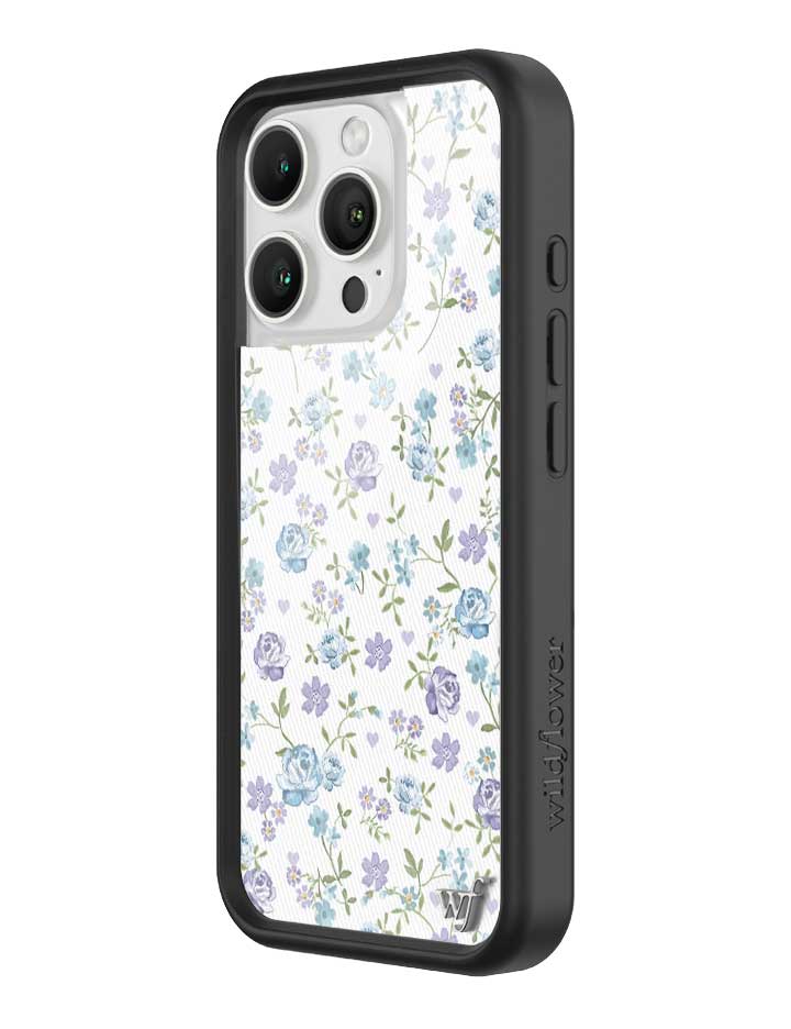 Wildflower Lilac and Blue Floral iPhone Case