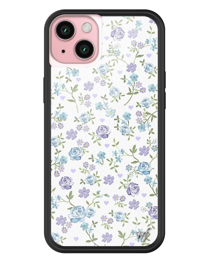 Wildflower Lilac and Blue Floral iPhone Case