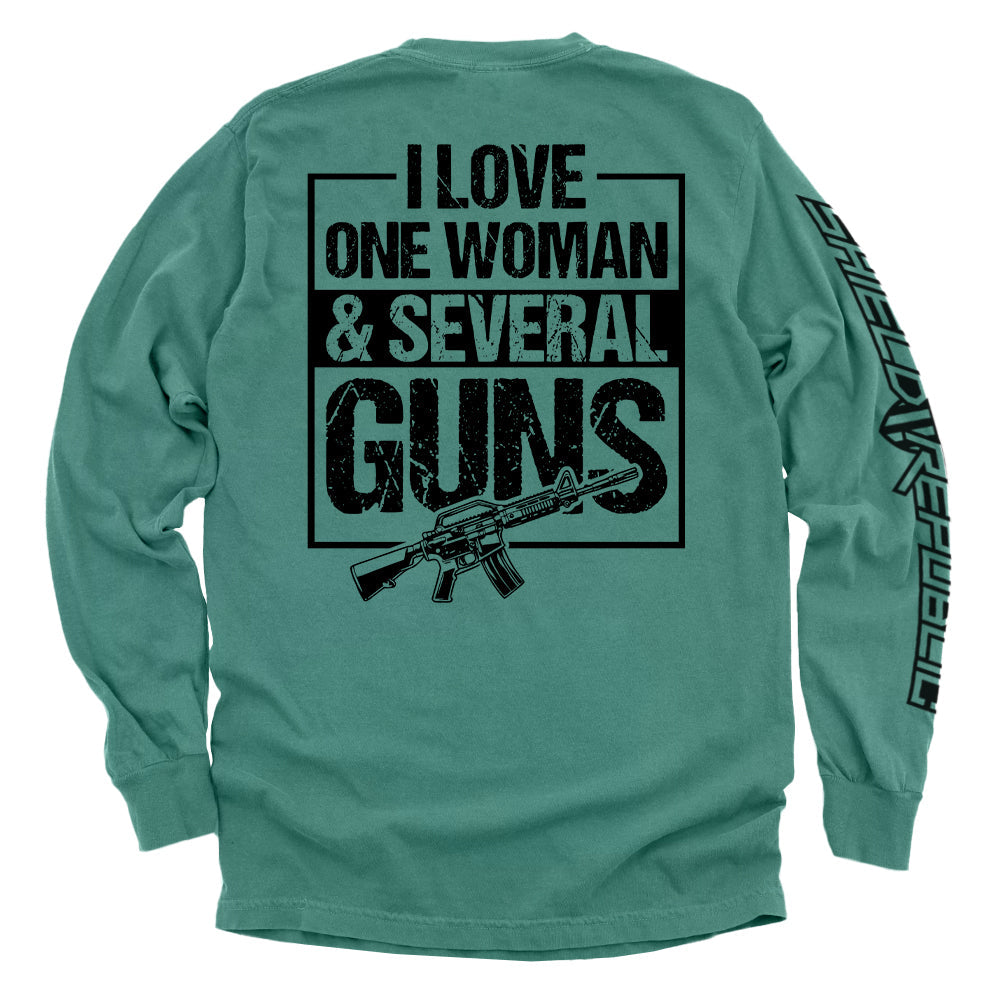 I Love One Woman & Several Guns Men's T-Shirt