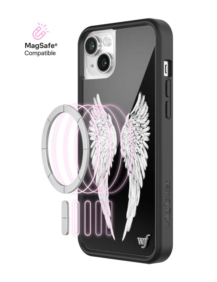 Wildflower Angel Baby | Black iPhone Case