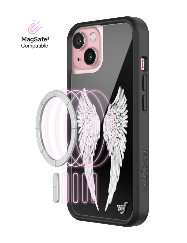 Wildflower Angel Baby | Black iPhone Case