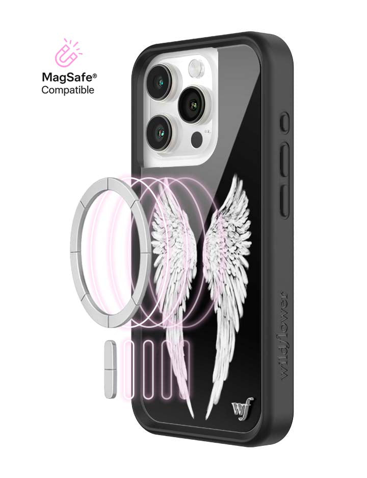 Wildflower Angel Baby | Black iPhone Case