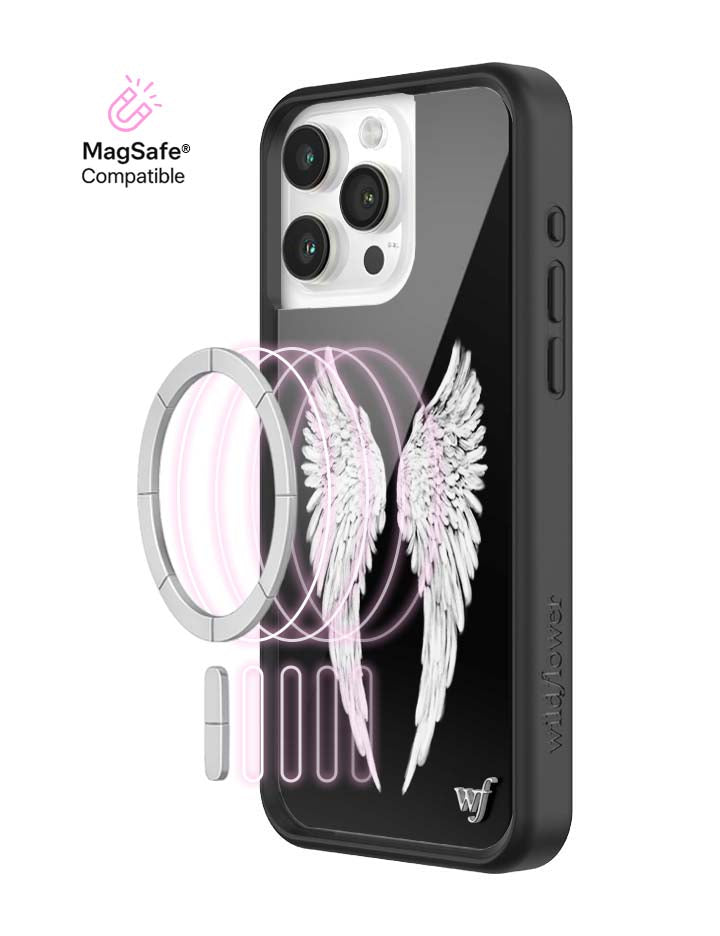 Wildflower Angel Baby | Black iPhone Case