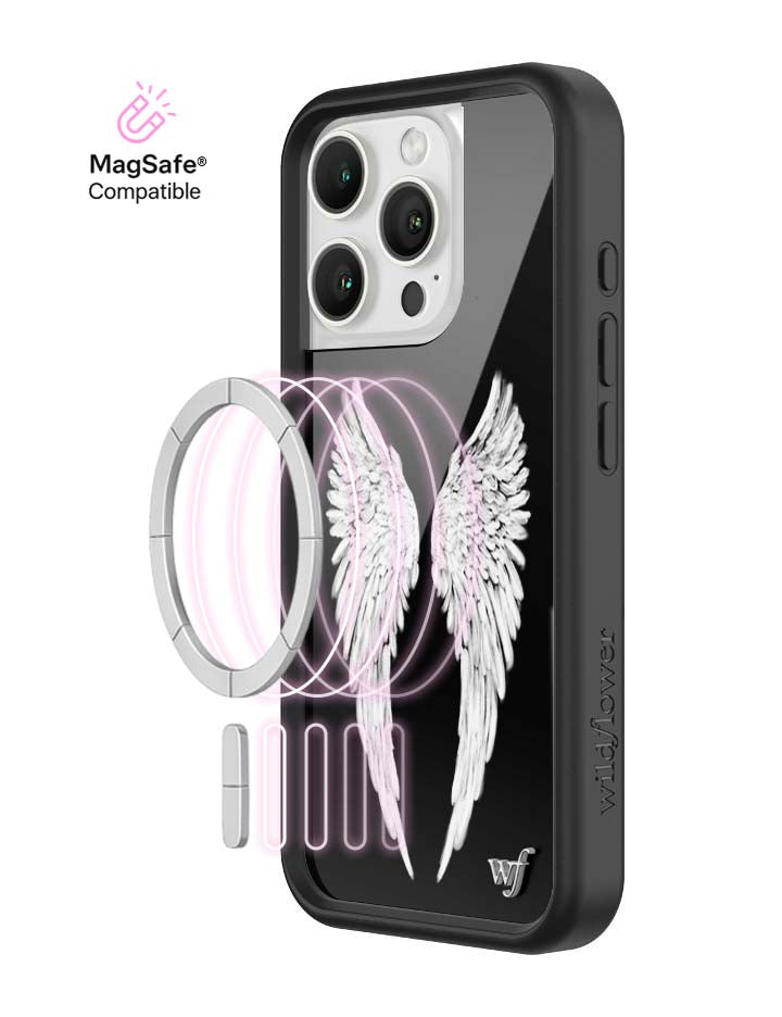 Wildflower Angel Baby | Black iPhone Case