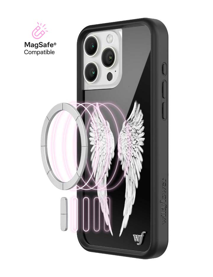 Wildflower Angel Baby | Black iPhone Case