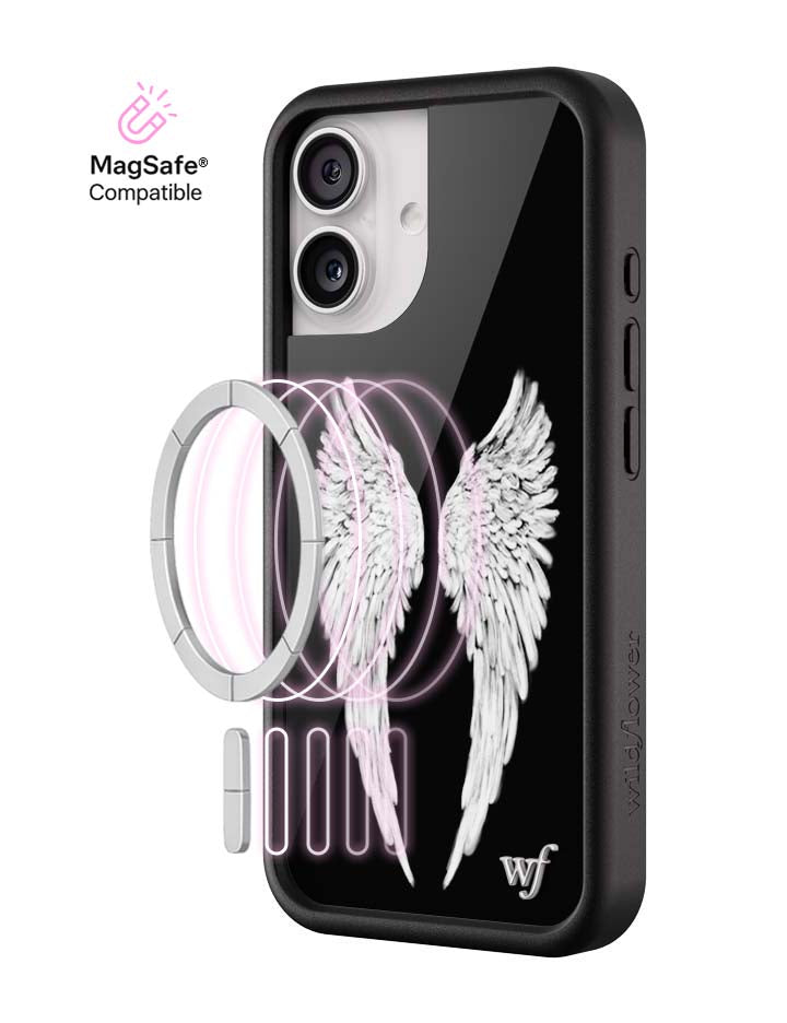 Wildflower Angel Baby | Black iPhone Case