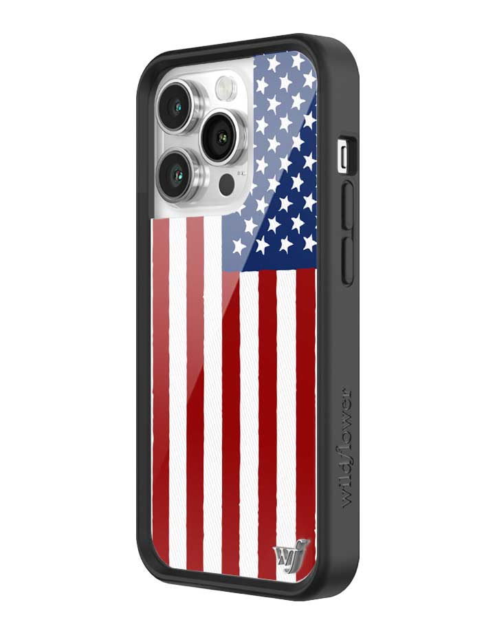 Wildflower American Flag iPhone Case