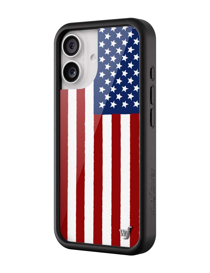 Wildflower American Flag iPhone Case
