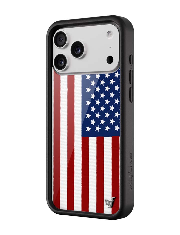 Wildflower American Flag iPhone Case