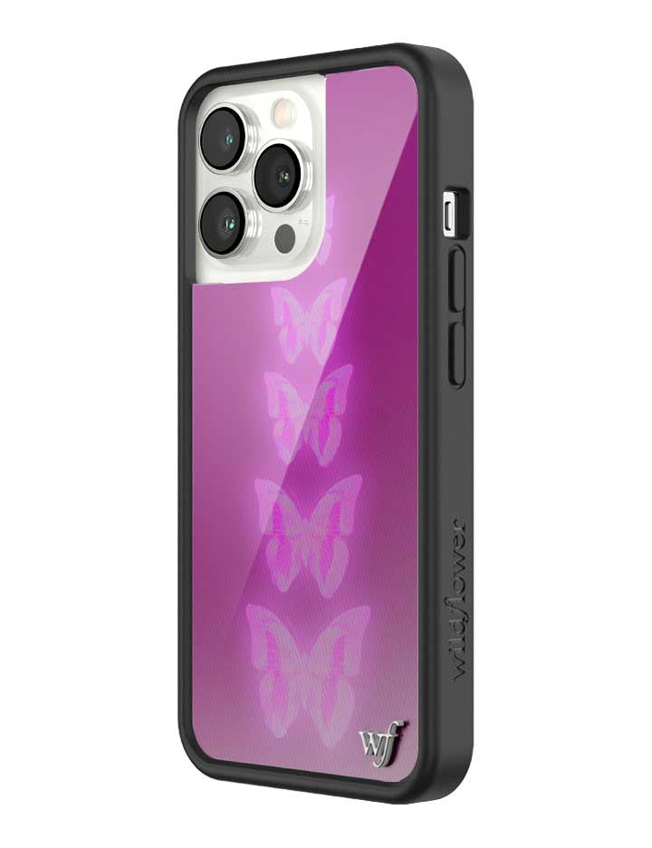 Wildflower Neon Butterfly iPhone Case