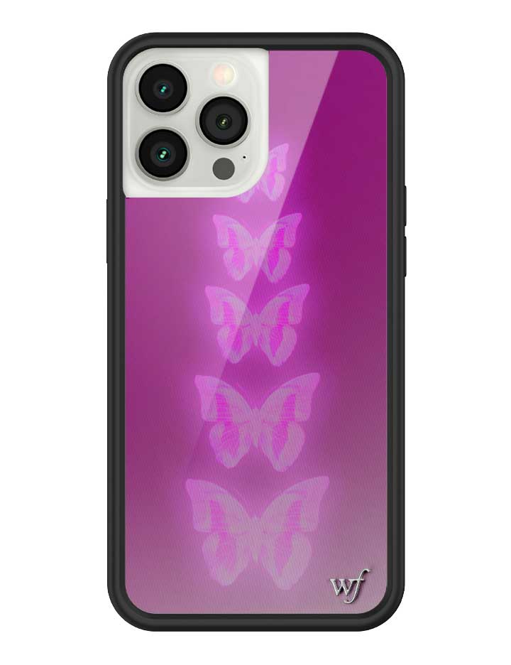 Wildflower Neon Butterfly iPhone Case