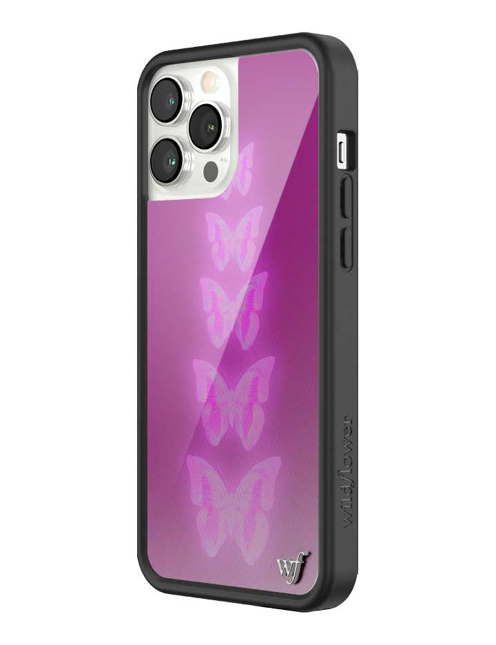 Wildflower Neon Butterfly iPhone Case