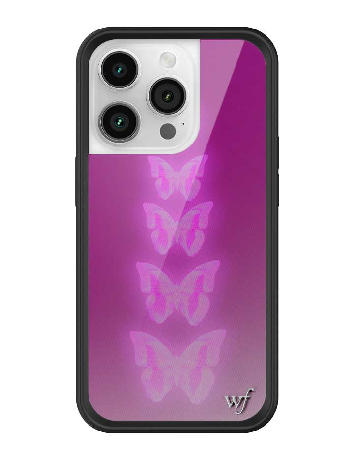 Wildflower Neon Butterfly iPhone Case