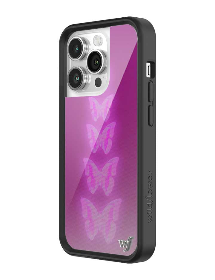 Wildflower Neon Butterfly iPhone Case