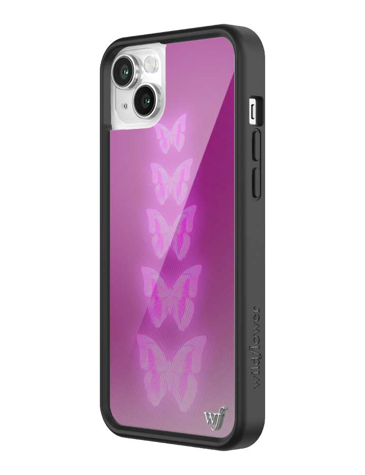 Wildflower Neon Butterfly iPhone Case