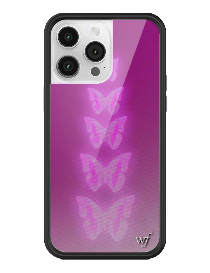 Wildflower Neon Butterfly iPhone Case