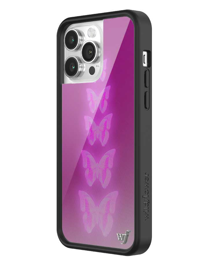 Wildflower Neon Butterfly iPhone Case