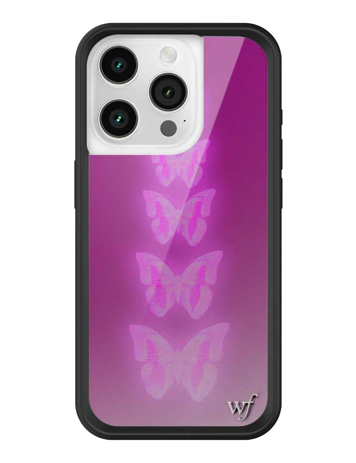 Wildflower Neon Butterfly iPhone Case