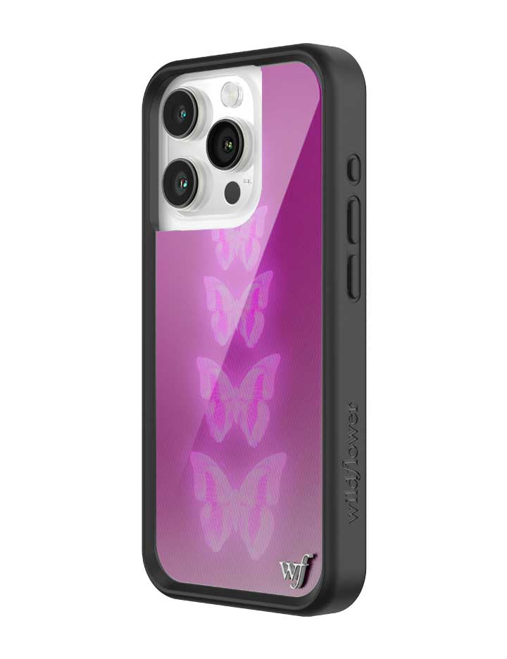 Wildflower Neon Butterfly iPhone Case