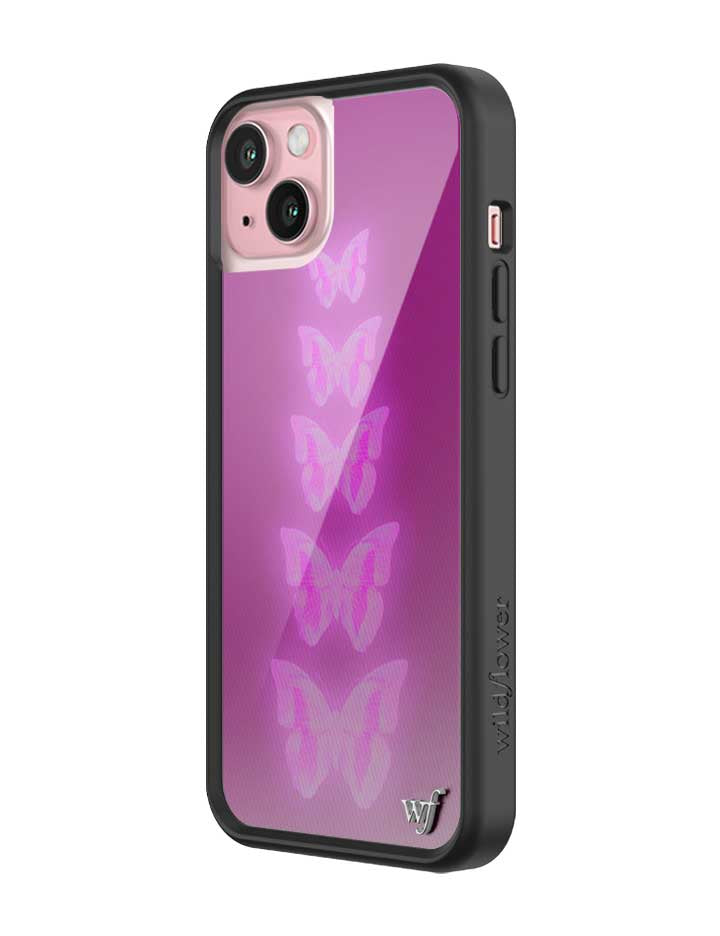 Wildflower Neon Butterfly iPhone Case