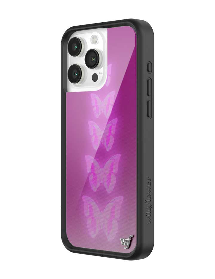 Wildflower Neon Butterfly iPhone Case