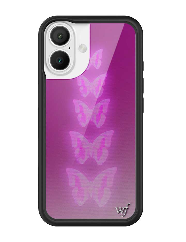 Wildflower Neon Butterfly iPhone Case