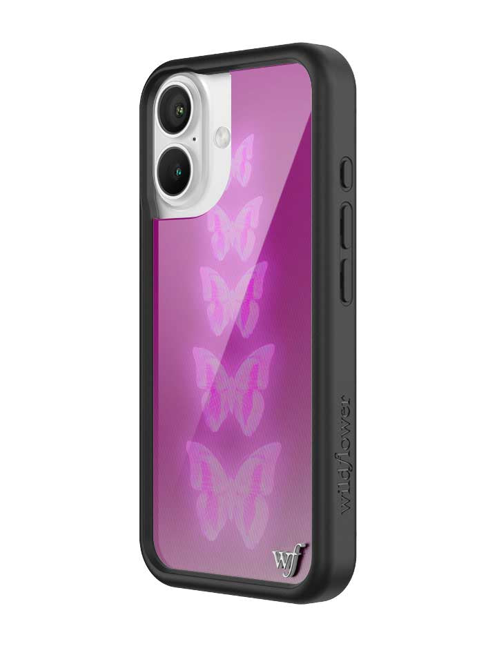 Wildflower Neon Butterfly iPhone Case