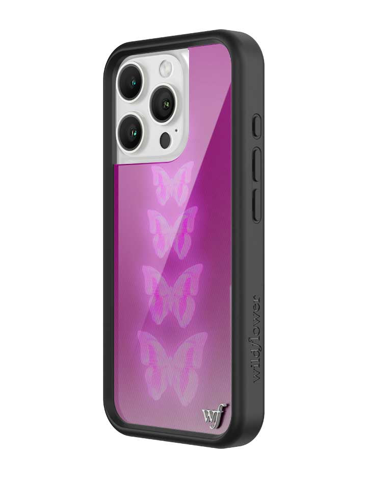 Wildflower Neon Butterfly iPhone Case