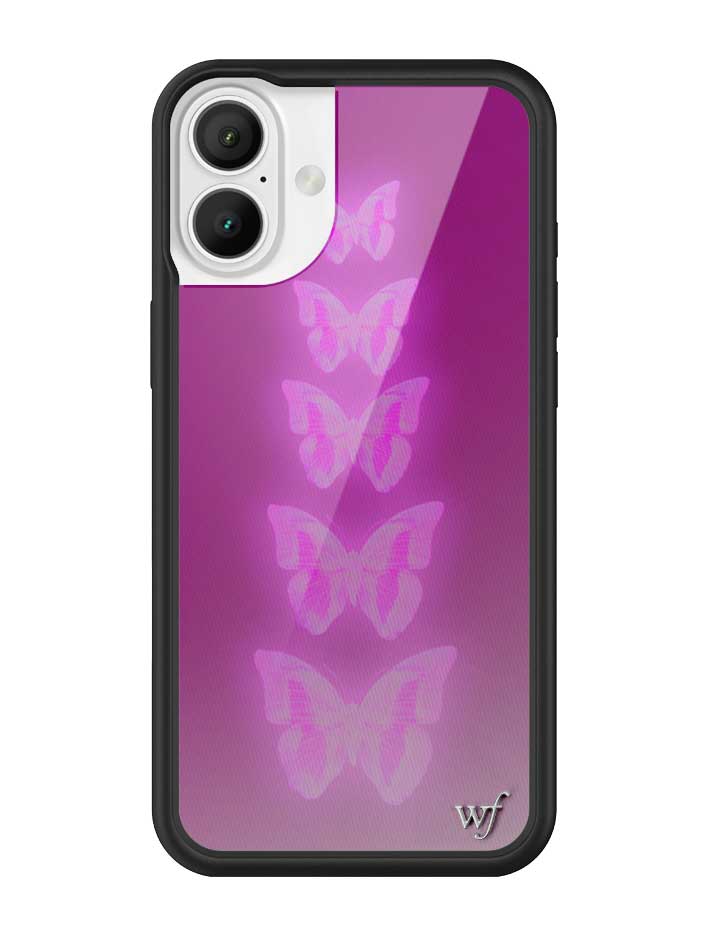 Wildflower Neon Butterfly iPhone Case