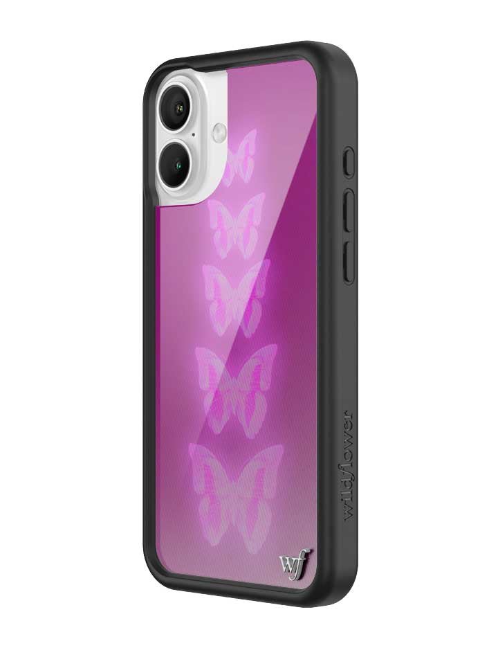 Wildflower Neon Butterfly iPhone Case